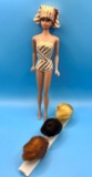 Vintage Fashion Queen Barbie with Three Original Wigs