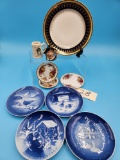 Royal Doulton Sancho Panca Pourer, Royal Copenhagen B&G Blue Plates,