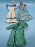 Two Doll Dress and Coat on Hangers