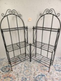 Pair of Metal Shelves/Bakers Racks