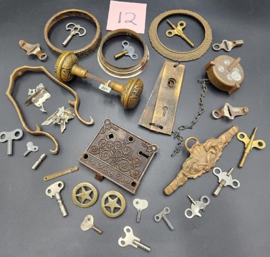 Antique Hardware and Clock Winding Keys