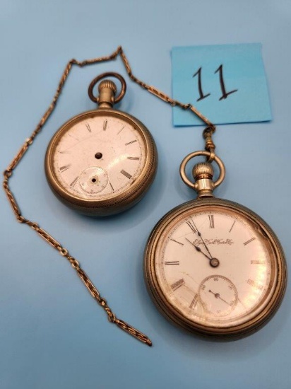 Pocket Watch with partial chain & Incomplete Pocket Watch