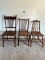 3 Spindle Back Wood Chairs, 1 has 