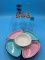 Pink/Blue/White Lazy Susan Serving Set, and more