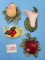 Wall Hanging/ Containers= Pear, Calla Lily, Teapot, Apple