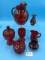 Ruby Glass Pitchers, Covered Candy Dishes, and more