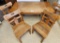 Rustic Wood Kitchen Table with 4 Chairs