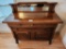 Antique Tiger Wood Sideboard with Mirror