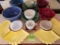 Yellow/White Chip & Dip set, Ceramic Bowls, and more