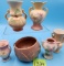 4 Hull Pottery Vases, Royal Copley Vase, and Hanging Planter