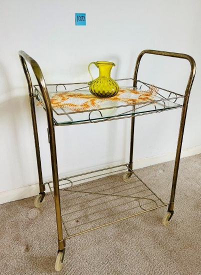 Metal Serving Cart with Wheels/2 Shelves, and more