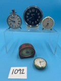 Collection of 5 Alarm Clocks