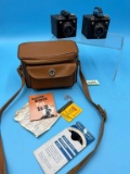 2 Vintage Brownie Cameras, Carry Case, and more