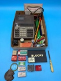 Electric Adding Machine, Pocket Magnifying Glass, and more