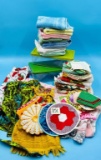 Kitchen Towels, Storage Bins, Hot Pads, and more