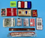 Poker Chips, Decks of Playing Cards, and more