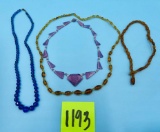 Vintage Costume Jewelry Bead Necklaces and Bracelet