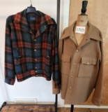 Pendleton Red/Blue Plaid and Tan 