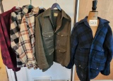 4 Plaid Jackets and 1 Skyline Men's Wear Jacket