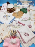 Embroidered Linens, Lace Trim, Crochet Items and more