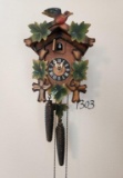 Cuckoo Clock With Painted Bird/Leaves