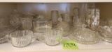 Cut Glass Candy Dishes, 2 Glass Pitchers, and more