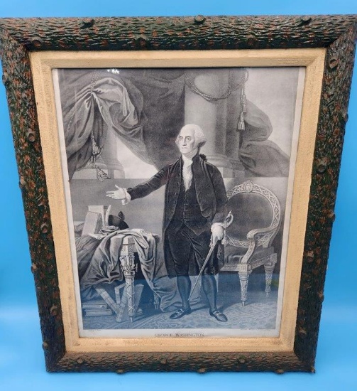 Antique "Branch" Framed Print of George Washington