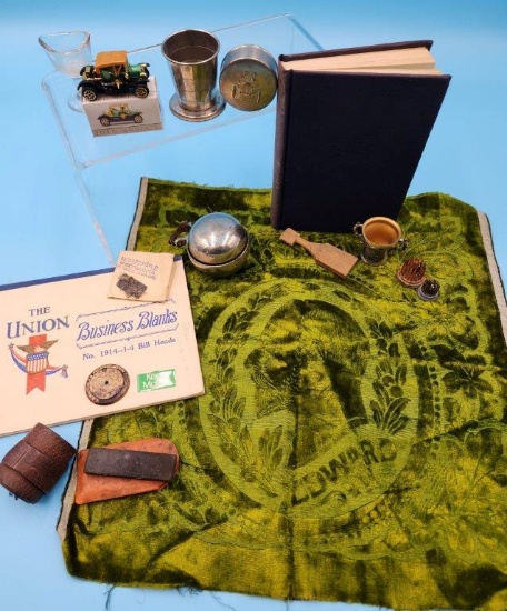 Mini Car, Travel Cup, Book, Green King Edward Cloth, and more