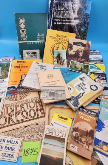 Assorted Oregon Maps, Books, Postcards, and more