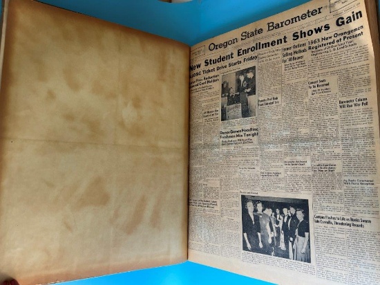 1939-1940 Oregon State Barometer newspaper book