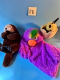 3 Hand Puppets= Otter, Monster, & Bug