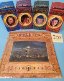 4 Lord of the Rings Glass Goblets & 2002 Calendar