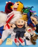 Collection of Hand Puppets= Monster, Dragon, & more