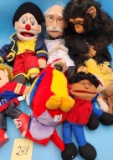 Puppets= Clown, Chimp, Parrot, 