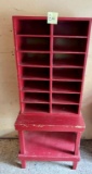 Red Rustic Organizing Shelf