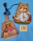 Holland Theme Wall Clock, & Painted Whisk Broom/Pan
