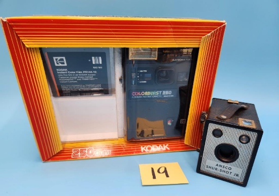 Kodak Colorburst 250 Camera/Film, & Ansco Shur-Shot Jr