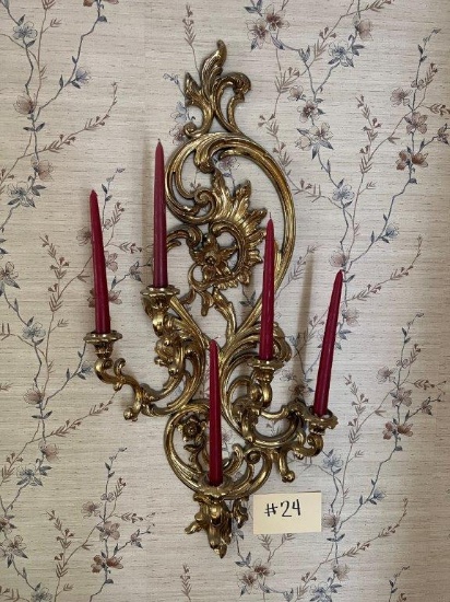 Brass Wall Sconce Candelabra