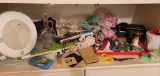 Etched Glass Decanter, Mirror/Tooth Brushes, & more