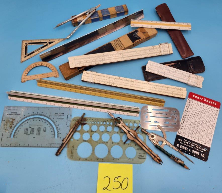 Vintage Drafting Tools and Rulers