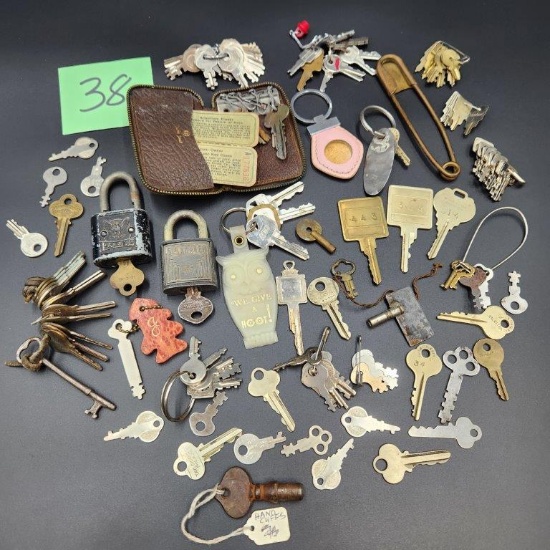 Mega Assortment of Keys, Padlocks, Keychains, and more