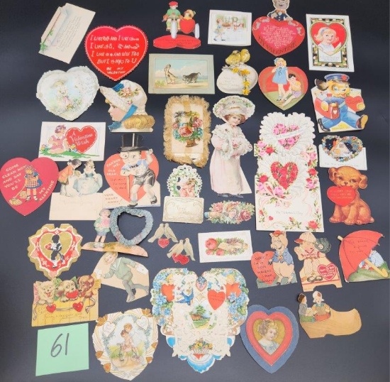 Assortment of mini Valentines, Heart Shaped Cards, and more