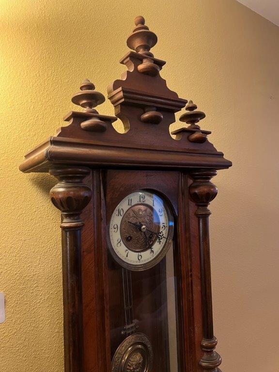 1908 Schlenker Kienzle Wall Clock with Key Proxibid