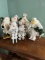 Collection Of White Christmas Santa Display Figurines