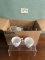 Box Of White Ceramic Coffee Mugs
