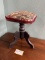 Vintage Piano Stool With Tapestry Style Cushion