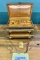 Large Vintage Locking Jewelry Box With 2 Drawers