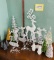 Vintage Christmas Decorations With Glass Reindeer