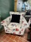 Floral Upholstered Club Arm Chair