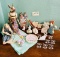 Vintage Rabbit Puppet, Rabbit Cloth Doll,
